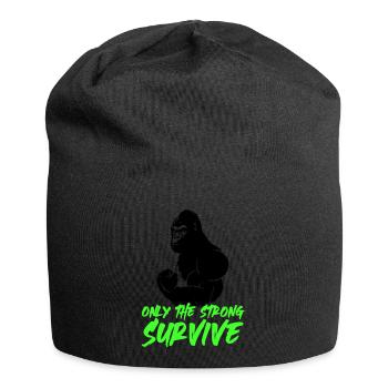 gorilla strong - Jersey-Beanie - Schwarz - Vorne