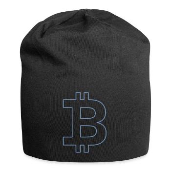 Bitcoin Logo Silhouette Monnaie Numérique - Bonnet en jersey - noir - Devant