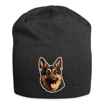 German Shepherd Head - Jersey Beanie - charcoal grey - Front
