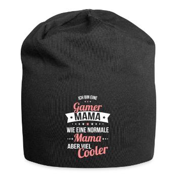 Gamer Mama wie eine normale Mama aber viel cooler - Jersey-Beanie - Schwarz - Vorne