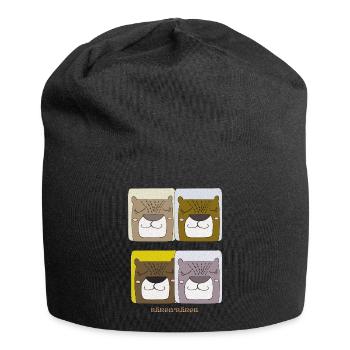 bären bären - Jersey-Beanie - Schwarz - Vorne