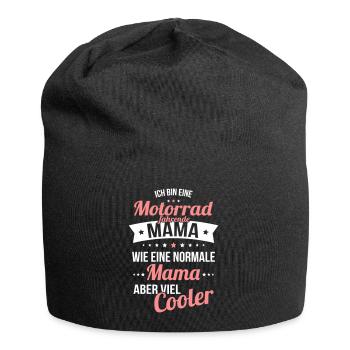 Motorcycling mom like normal mom much cooler - Jersey Beanie - black - Front