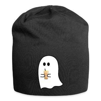 Gespenst mit Kaffee | Eis Kaffee, Espresso, Café - Jersey-Beanie - Schwarz - Vorne