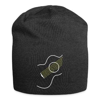 Poetry Guitar | Concert, guitar lessons - Jersey Beanie - charcoal grey - Front
