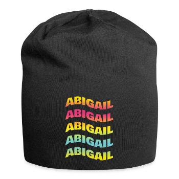 Abigail t-shirt text wave effect wave effect - Jersey Beanie - black - Front