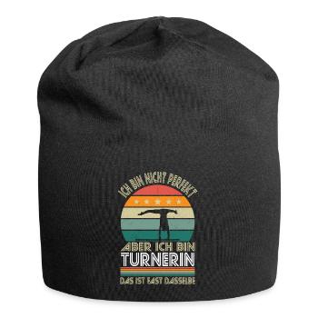 I'm not perfect, but I'm a gymnast - Jersey Beanie - black - Front