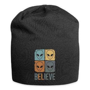 Glaube An Das Unbekannte Weltraum Mysterium - Jersey-Beanie - Schwarz - Vorne