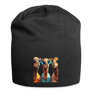 Geschwister - Jersey-Beanie - Schwarz - Vorne