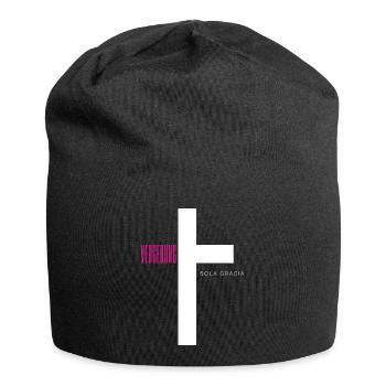 Vergebung Front - Jersey-Beanie - Schwarz - Vorne