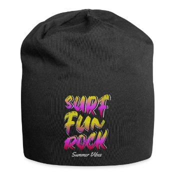 Surf Fun Rock - Jersey Beanie - black - Front
