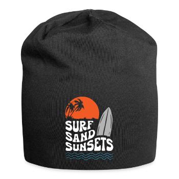 Surf Sand Sunset - Jersey-Beanie - Schwarz - Vorne