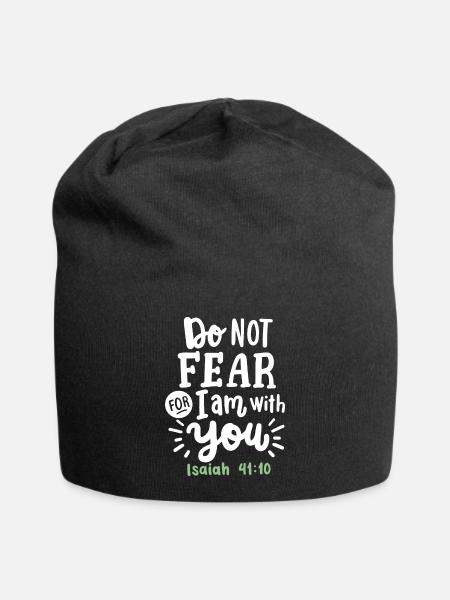 Christlicher Glaube Bibelvers - Jersey-Beanie - Schwarz