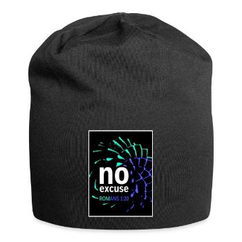 Fibonacci-Araukarie blau - Jersey-Beanie - Schwarz - Vorne