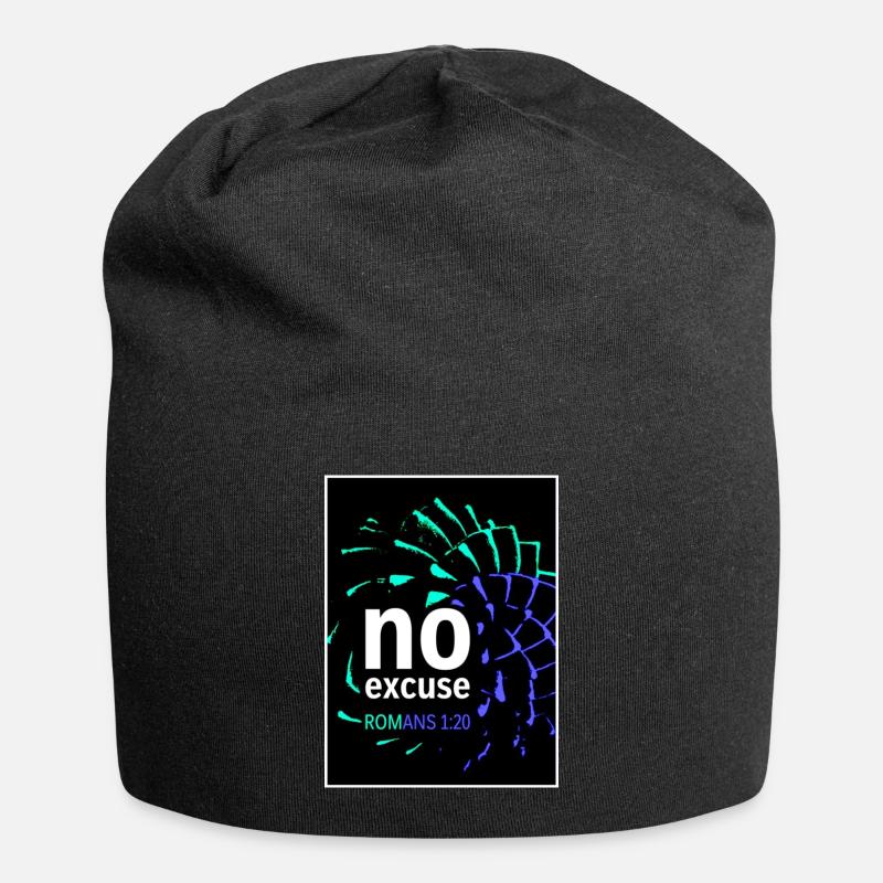 Fibonacci-Araukarie blau - Jersey-Beanie - Schwarz