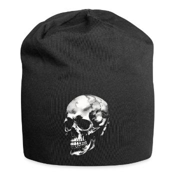 Skull - Jersey-Beanie - Schwarz - Vorne