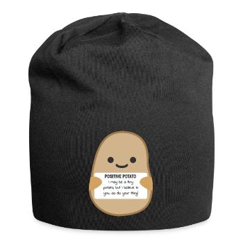 Positive Patate Joie de vivre Attitude face à la vie Joie - Bonnet en jersey - noir - Devant