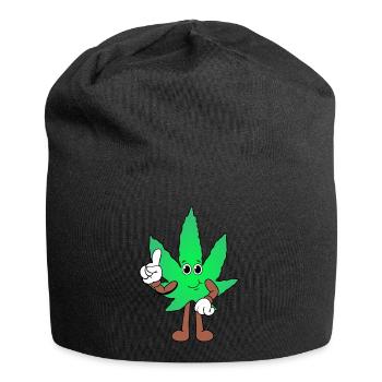 Der Bloom - Weed Cannabis Stoned Hanf Marihuana - Jersey-Beanie - Schwarz - Vorne