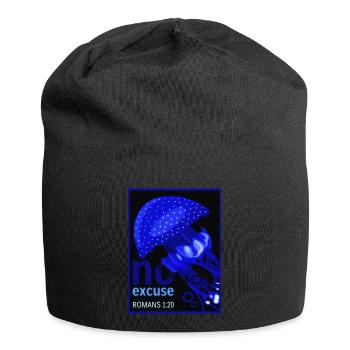 Qualle - no excuse - Jersey-Beanie - Schwarz - Vorne