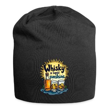 WHISKY IST FLÜSSIGER SONNENSCHEIN - Jersey-Beanie - Schwarz - Vorne