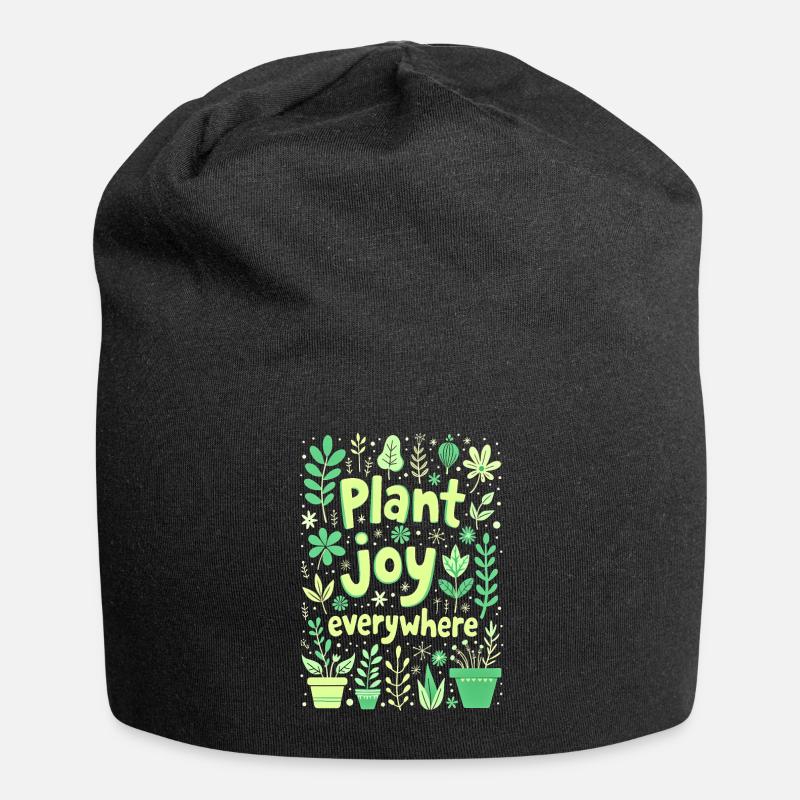 PFLANZENFREUDE ÜBERALL - Jersey-Beanie - Schwarz