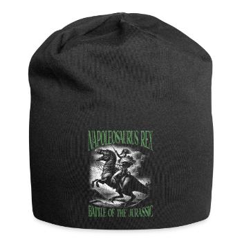 Napoléon chevauchant un T-Rex Pose de victoire épique - Bonnet en jersey - noir - Devant
