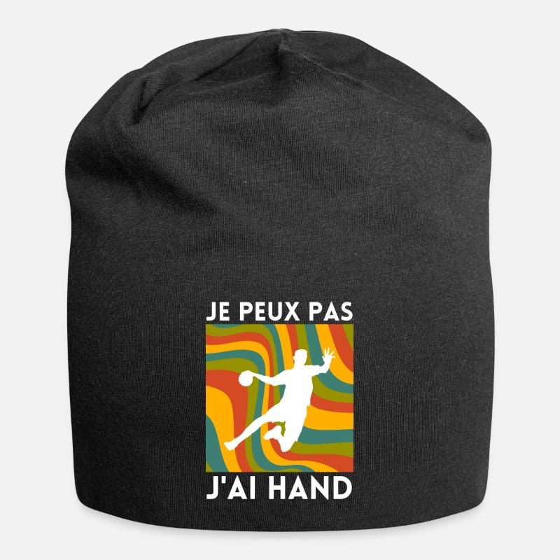 Je Peux Pas J'ai Hand - Bonnet en jersey - noir