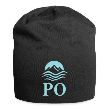 Pô – Le plus long fleuve d’Italie Design - Bonnet en jersey - noir - Devant