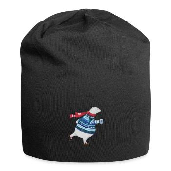 Schlittschuh laufen - Jersey-Beanie - Schwarz - Vorne