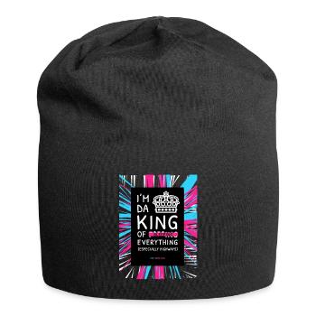JE SUIS DA KING - Bonnet en jersey - noir - Devant