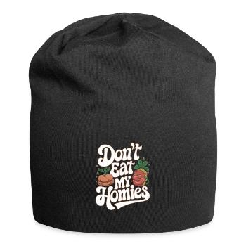 Don't Eat My Homies Tierschutz Veganer - Jersey-Beanie - Schwarz - Vorne