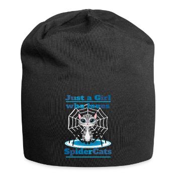 Cute Spiders Cat - Jersey Beanie - black - Front