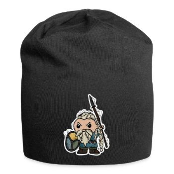 Wikinger | Krieger | Zwerg - Jersey-Beanie - Schwarz - Vorne