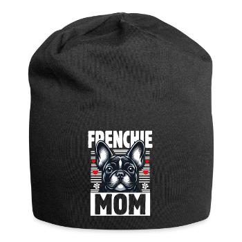 Frenchie Mom - Jersey-Beanie - Schwarz - Vorne