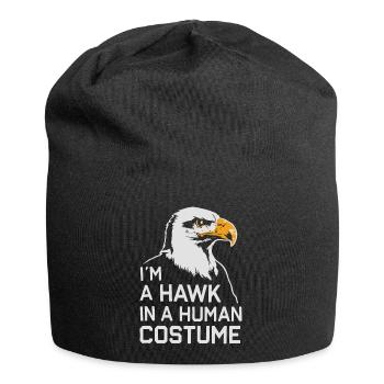 Free as a falcon in a human costume - Jersey Beanie - black - Front