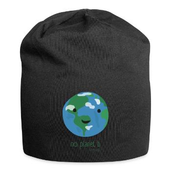 No Planet B – Focus on environmental awareness - Jersey Beanie - black - Front