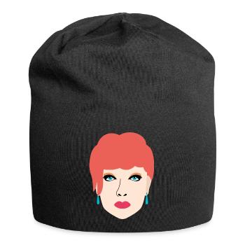 Pretty portrait with red hair - Jersey Beanie - black - Front