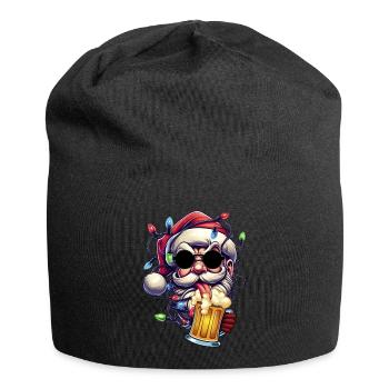 Weihnachtsmann lecker Bierchen Prost Bier - Jersey-Beanie - Schwarz - Vorne