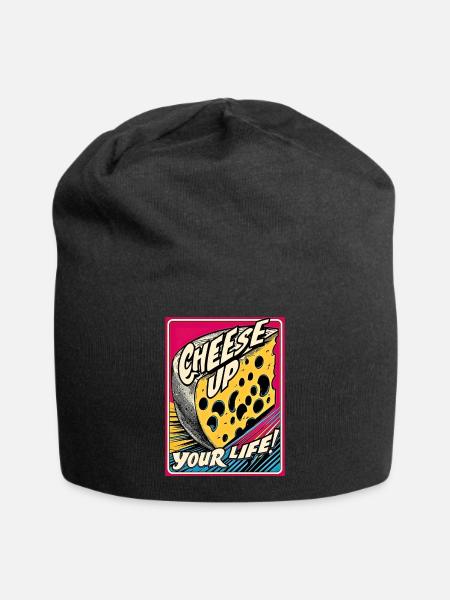 Cheese up your Life! - Jersey-Beanie - Schwarz