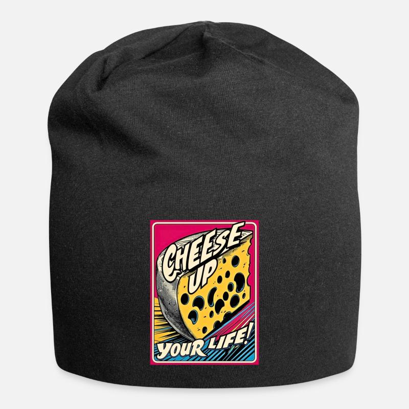 Cheese up your Life! - Jersey-Beanie - Schwarz