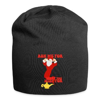 Der Weihnachtsmann ist ein Genie - Jersey-Beanie - Schwarz - Vorne