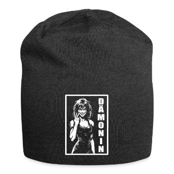 Démon - Pour la femme maléfique et mystérieuse - Bonnet en jersey - charbon - Devant