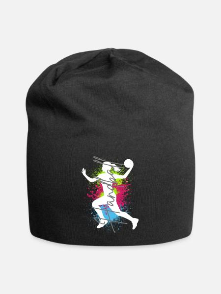 Handballerin Handball Frau Sport Handballspielerin - Jersey-Beanie - Schwarz