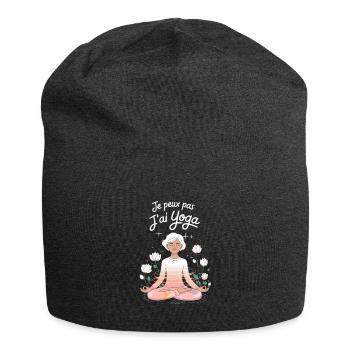 Je peux pas j'ai yoga - Bonnet en jersey - charbon - Devant