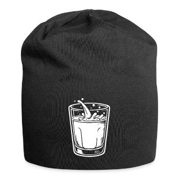 Glass of Me, un design cool pour le buveur de lait - Bonnet en jersey - noir - Devant