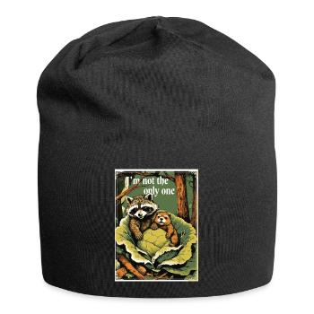 Nicht allein - Jersey-Beanie - Schwarz - Vorne