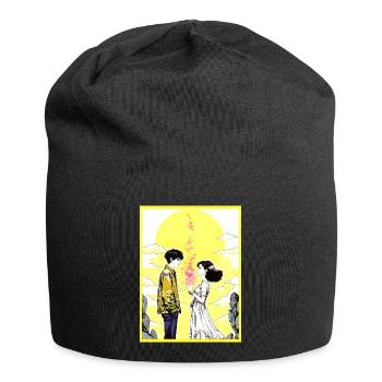 Liebendes Paar - Jersey-Beanie - Schwarz - Vorne