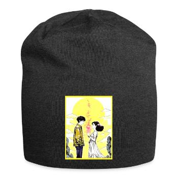Liebendes Paar - Jersey-Beanie - Anthrazit - Vorne