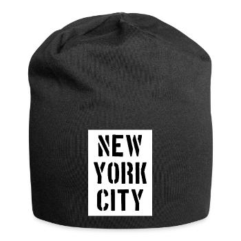 New York City - NYC - NY - Manhattan - Brooklyn - Bonnet en jersey - noir - Devant
