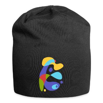 vintage abstract creature - Jersey Beanie - black - Front