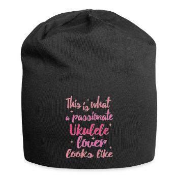 This is what a passionate Ukulele lover looks like - Jersey-Beanie - Schwarz - Vorne